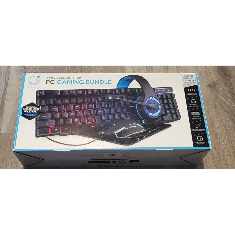 Smart Gear Rainbow Mechanical Gaming Keyboard and Mouse and Headphones Combo